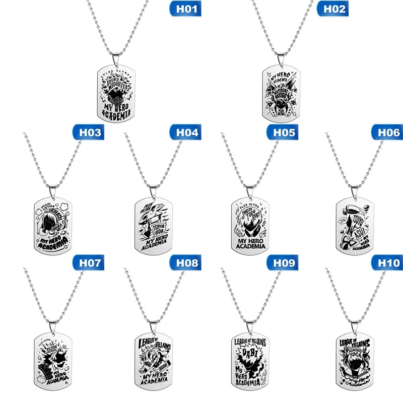 Ожерелье мужское/женское из нержавеющей стали с подвеской в стиле аниме Моя