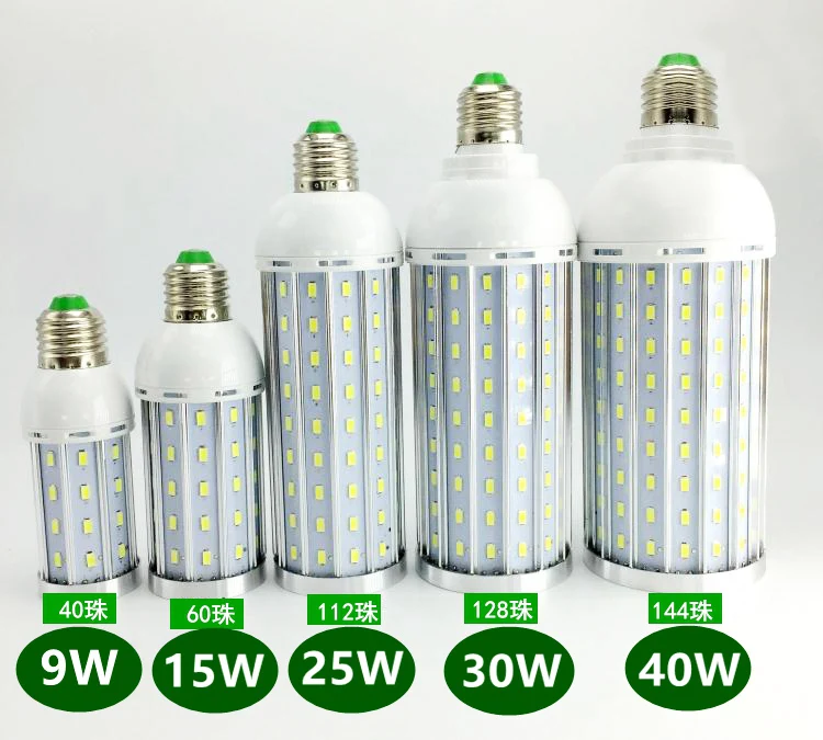 

110V-240V 9w 15w 25w 30w 40w E27 B22 110V 220V led corn bulbs smd 5730 LED corn light warm/cool white free shipping