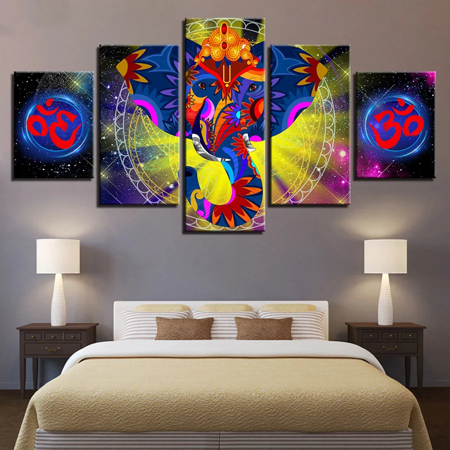 

5D Diy diamond painting 5 Pieces India Elephant Ganesha Buddha Rhinestone embroidery cross stitch mazayka Diamond Mosaic Crafts