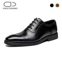 uncle saviano oxford business dress wedding best man shoes fashion designer handmand shoe formal genuine leather office men shoe