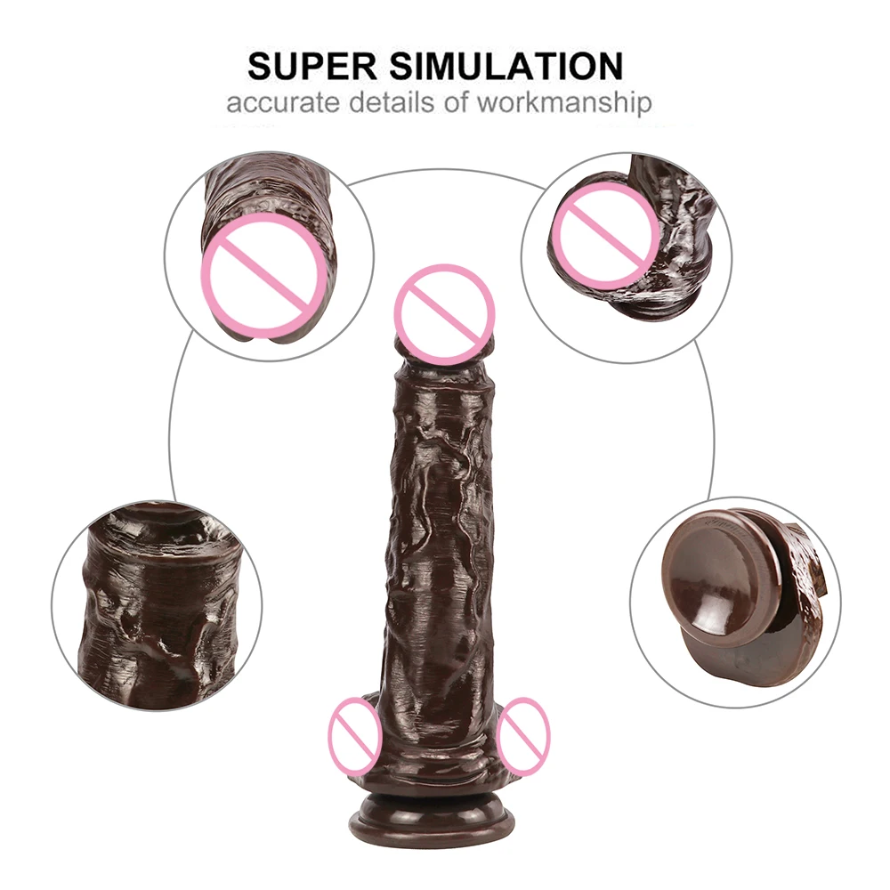 Реалистичный фаллоимитатор с присоской дилдо для взрослых эротический интимные