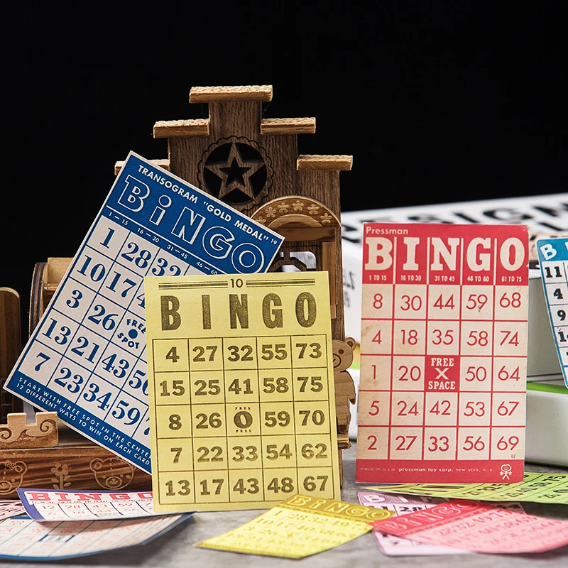 

13Pcs/Lot Vintage Bingo Label Ticket Sticker DIY Scrapbooking Album Junk Journal Planner Decorative Stickers