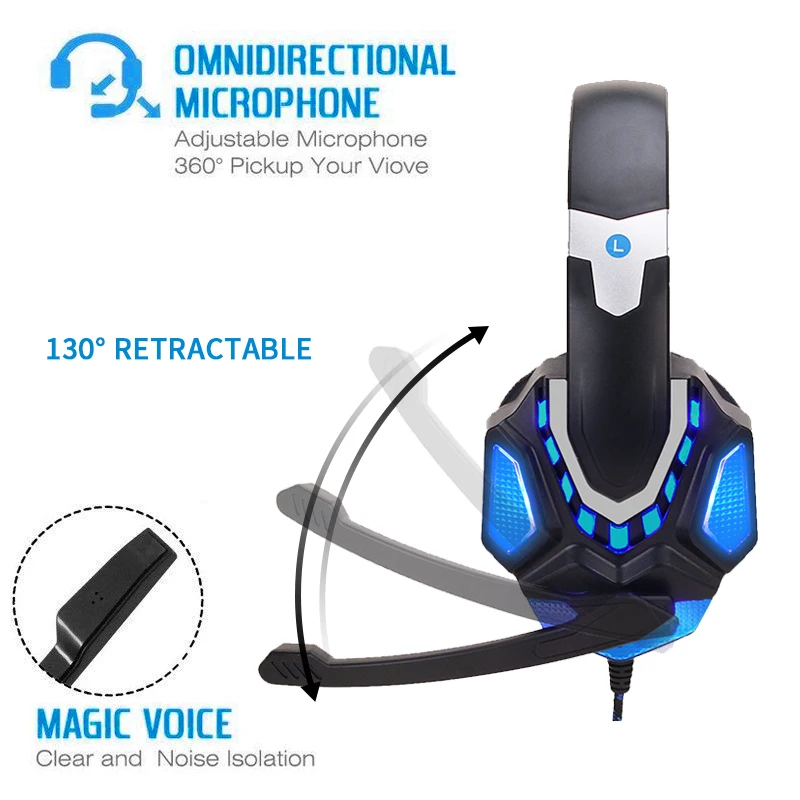 Новые компьютерные наушники с микрофоном разъем 3 5 мм бас стерео игровая