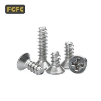 fcfc m3 m3 5 m4 screw length cross recessed countersunk head screws 304 stainless steel flat head screw machine screws