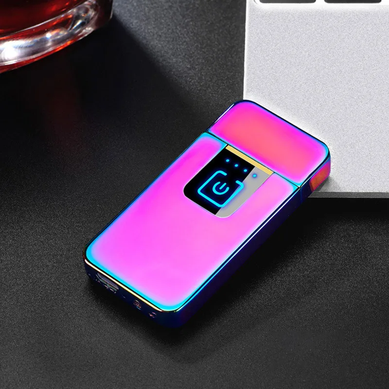 

LED USB Electric Lighter Rechargeable Long Kitchen Gas Stove Lighter Windproof Plasma Arc Flameless Candle Lighters Outdoor