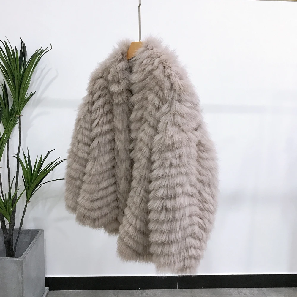 Женская Шуба из лисьего меха в канадском стиле зимняя шуба 2021 | одежда