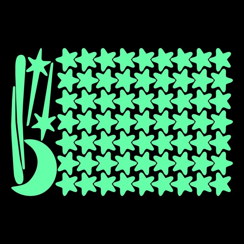 Светящиеся звезды наклейки на потолок/светящиеся наклейки/детские комнаты