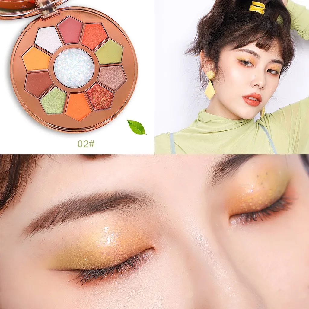 11 Color Eyeshadow Makeup Pallete Trend Flash Matte Pearl Polarized Eye Shadow Keyboard Fingertip Waterproof |