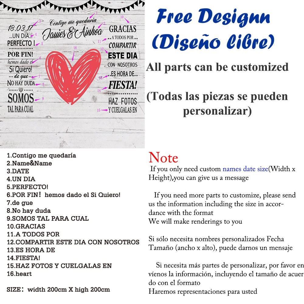 Allenjoy фон для свадебной студийной фотосъемки с изображением сердца белого дерева