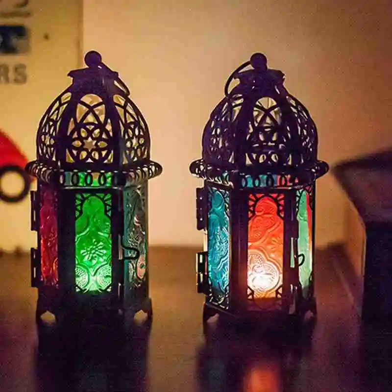 Европейский марокканский подсвечник из кованого железа классическое креативное