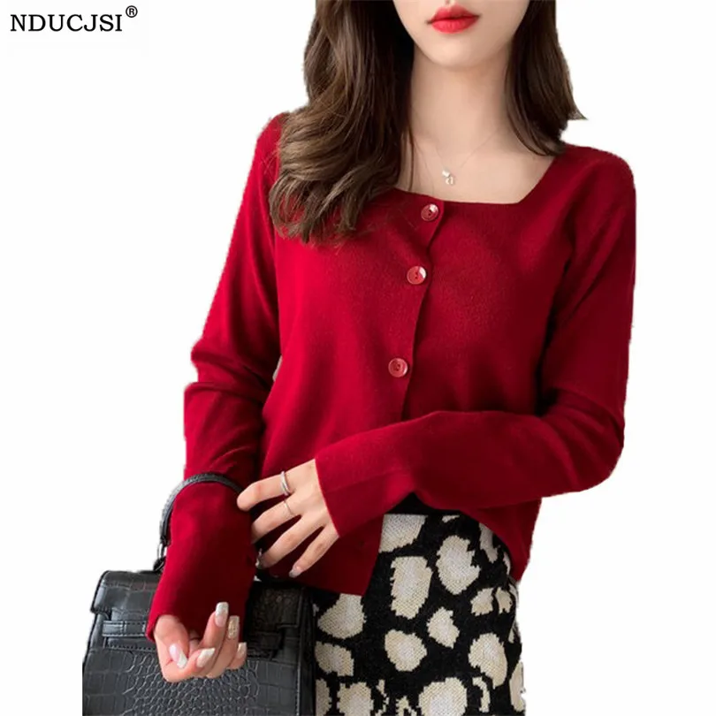 

NDUCJSI Women Cardigans Solid Retro Fashion Loose Casual Sweet Gentle Sweaters Style Lovely Sexy Single Breasted Knitted Tops