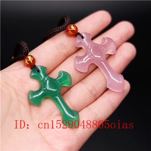 Натуральный зеленый китайский нефритовый крест подвеска агат ожерелье модные