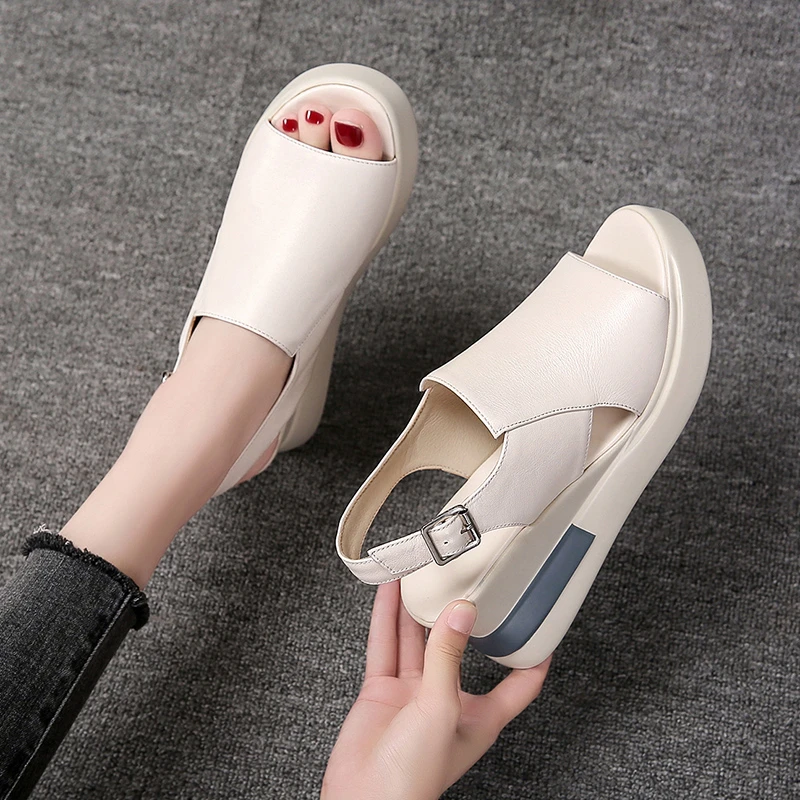 

2022 new platform high heel comfortable inner women's sandals open toe buckle all-match women's sandals sandals women