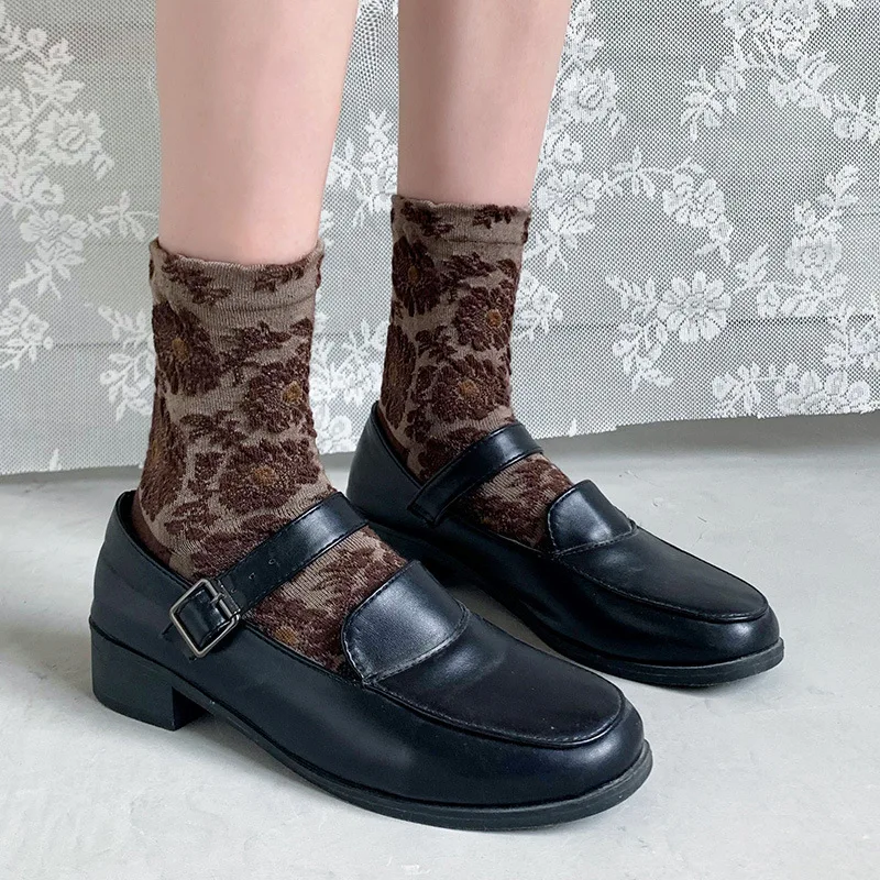 

Sexy Shiny Mesh Glitter Short Cotton Cute Socks Retro Sweet Jacquard 3D Flower Breathable Transparent Summer Sheer Women Socks