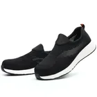 Рабочая обувь туфли; Дышащие кроссовки из сетчатого материала с Сталь носок зимняя Рабочая обувь уличные теплые ботинки безопасности прочные противоударные дышащие Мужская обувь кроссовки