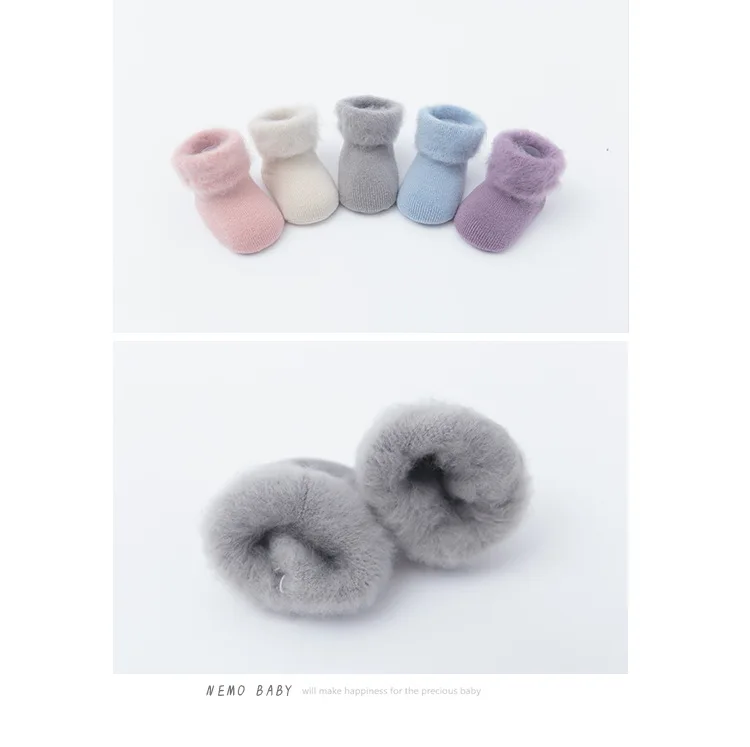 Wholesaels Thicken Baby Kids Socks Cute White Winter Soft Warm Socks for Children Boys Girls Thermal Floor Baby Socks Cotton