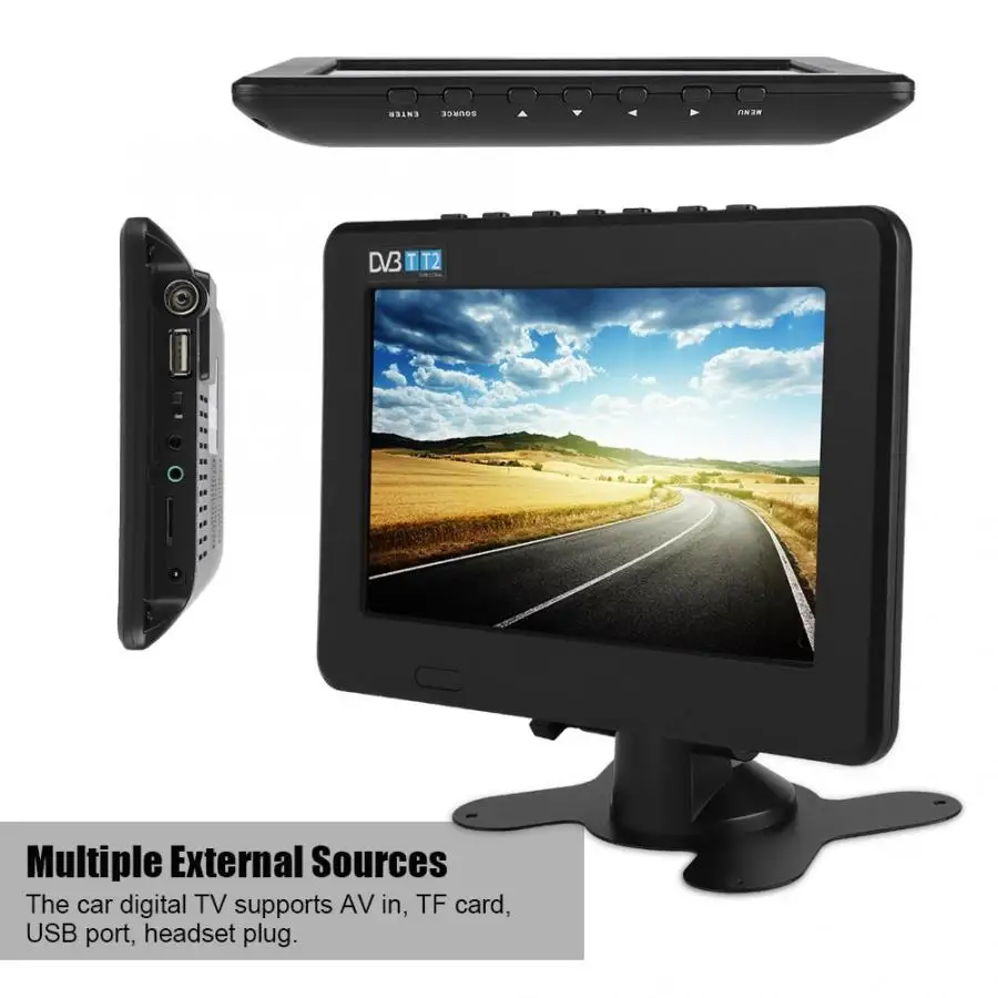 LEADSTAR 10 дюймов HD Портативный ТВ DVB T2 ATSC цифровой аналоговый телевизор мини