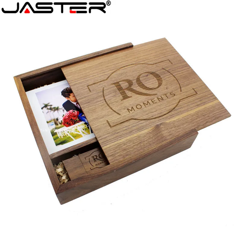 Фотоальбом JASTER (1 шт. бесплатный логотип) фотография деревянный фотоальбом usb +