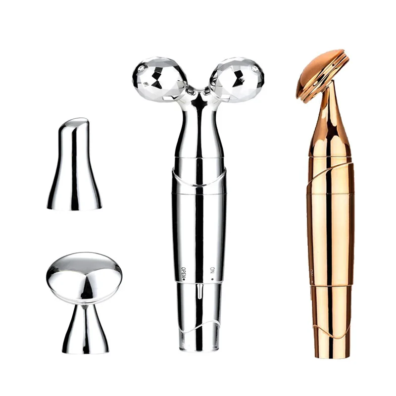 3 в 1 антивозрастной вибрирующий массажер для лица|Массажный ролик из ЭВА| |