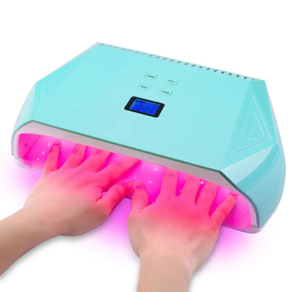 Electric Nail Lamp UV LED 128W Nail Dryer Red Light Beads for Curing Polish Gel High Power Blue White Nails Art Manicure Tool