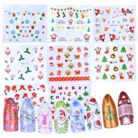 1pcs winter design christmas nail sticker gift colorful full tips wraps for water decals women nail art decor