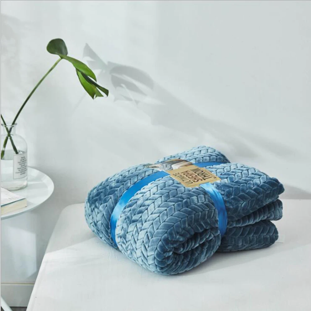 Новое поступление супер мягкое пушистое рельефное Флисовое одеяло из меха норки