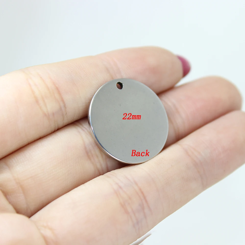 Комплект из 8 штук — Компасное оберегатель из нержавеющей стали с лазерной гравировкой 22 мм "Если ты никогда не пробовал" пластинка с сообщением для изготовления ювелирных изделий.