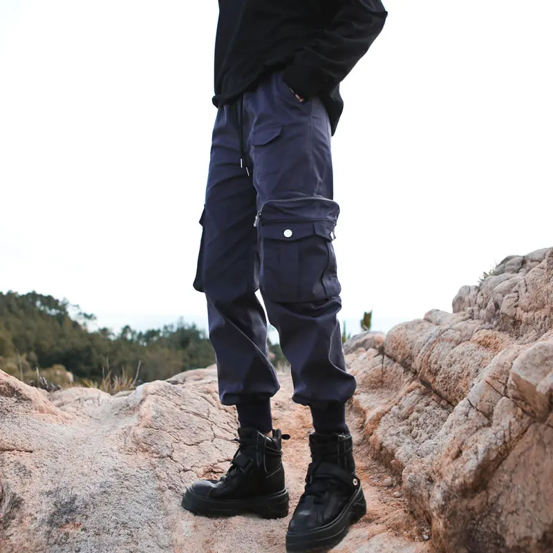 Брюки-карго XITAO тонкие свободные брюки-карго с карманами в стиле сафари