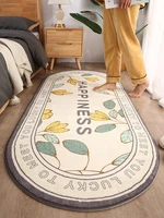 oval carpet lovely girl bed adornment anti slip bedroom floor mat