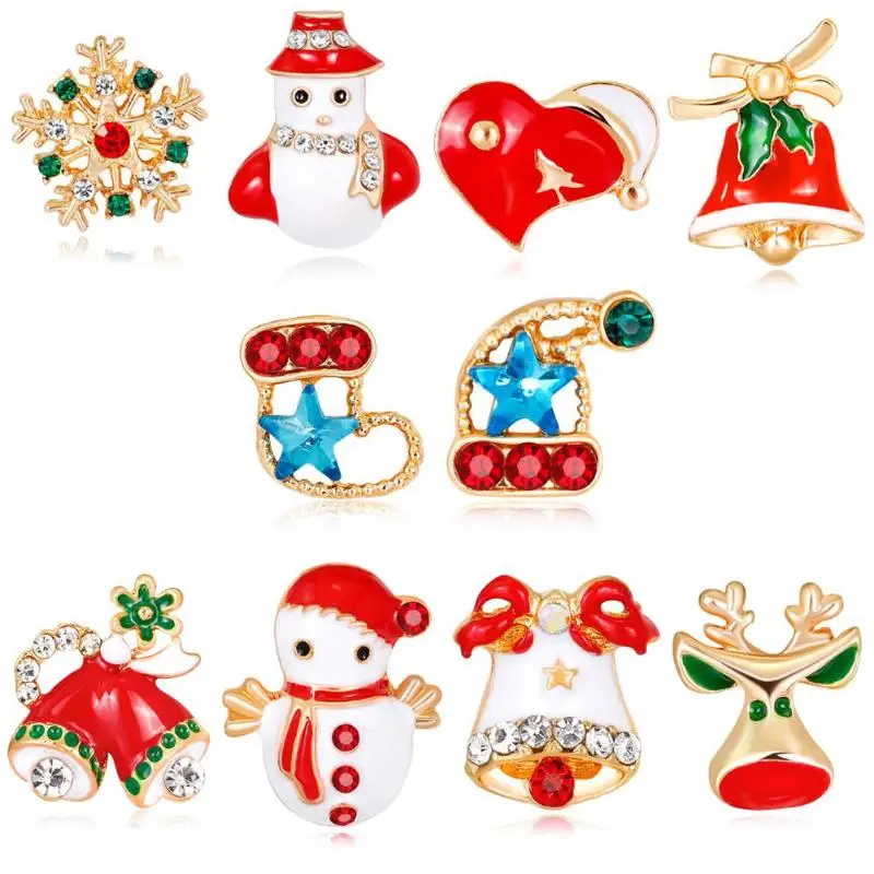 Рождество ручной работы Полимерная глина мягкие милые серьги Санта Клаус