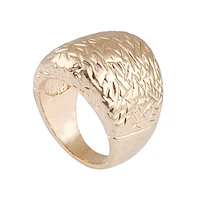 charm etched alloy plating kc gold ring wedding ring