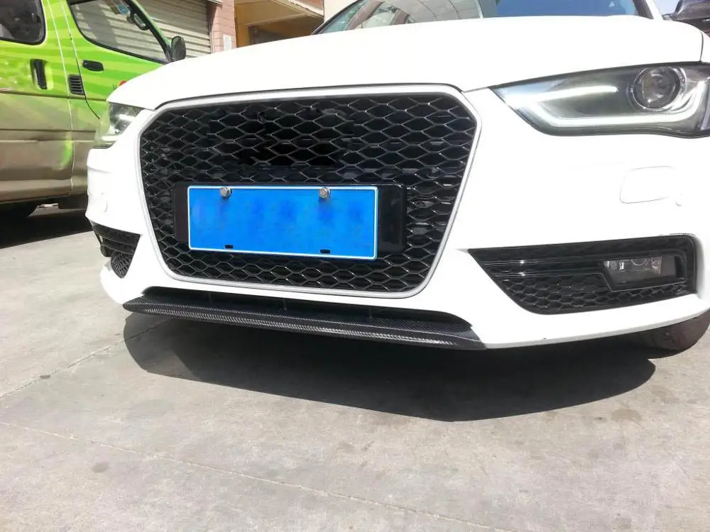 Углеродное волокно спереди центр спойлер для Audi A4 B9 Стандартный бампер седан