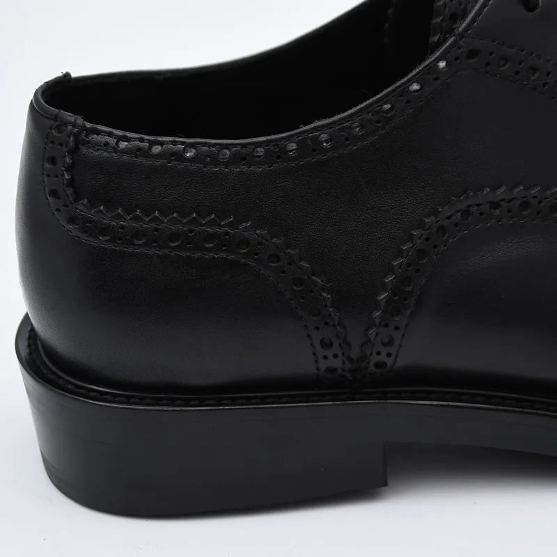 Туфли на шнуровке с толстым каблуком из материала под бычью кожу мужские