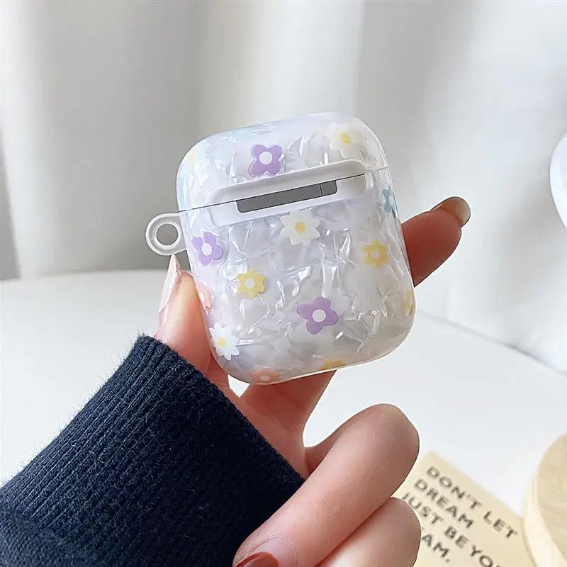 

Luxury Cute Pearl Case For Apple Airpods 1 2 Soft TPU Case For AirPods 2 Bluetooth Earphone Accessories Heart Flower