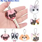 Силиконовое кольцо для ключей чехол для ключей в форме животных, кошки, хомяка, Мопса