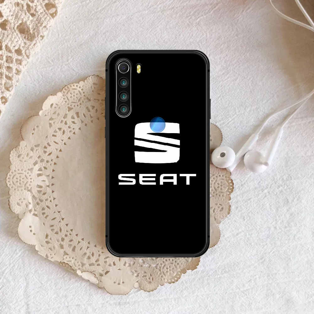 

Car Seat Logo Phone Case For XIAOMI Redmi Note 5 7 8 T 9 6A 7A 8A 9S K 20 30 Pro black Coque 3D Cover Silicone Bumper Pretty
