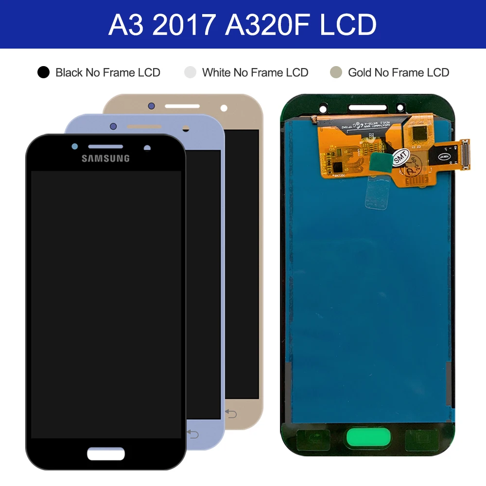 ЖК-дисплей для SAMSUNG GALAXY A3 2017 A320 A320F сенсорный экран с дигитайзером Samsung сменный