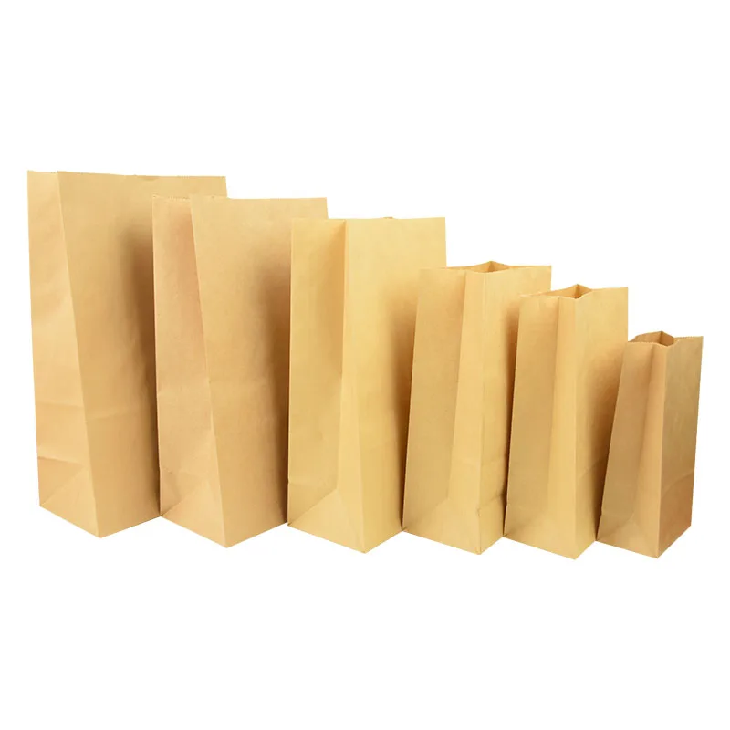 

10pcs Kraft Paper Bags Cookie Popcorn Nuts Packaging Bag Wedding Birthday Christmas Party Supplies Home Kitchen Organizer Bag