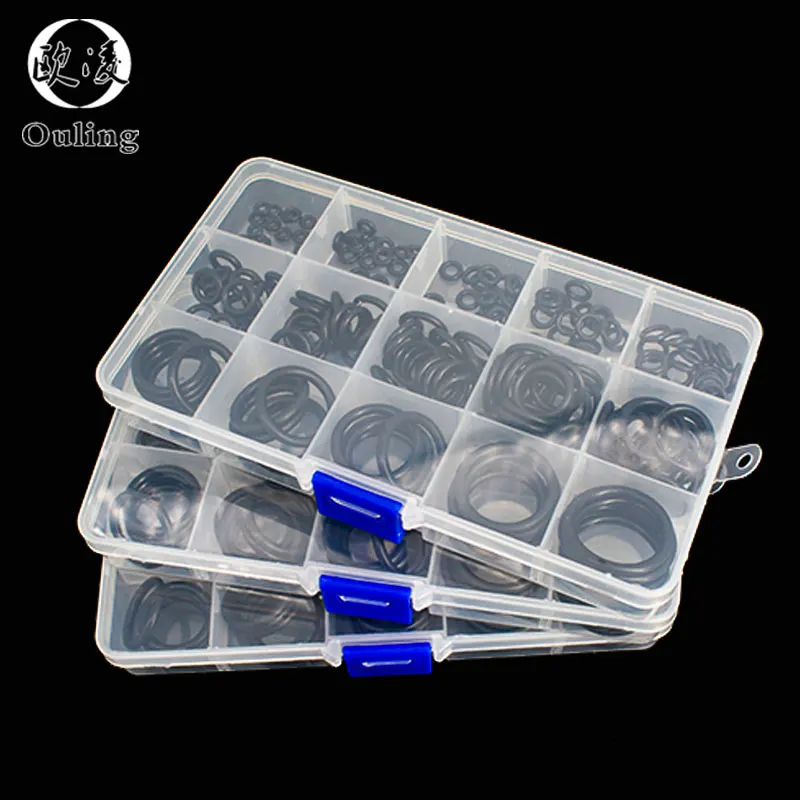 Boxed nitrile silicone rubber Assortment O-ring NBR repair kit faucet sealing valve waterproof machine oil-resistant gasket kit