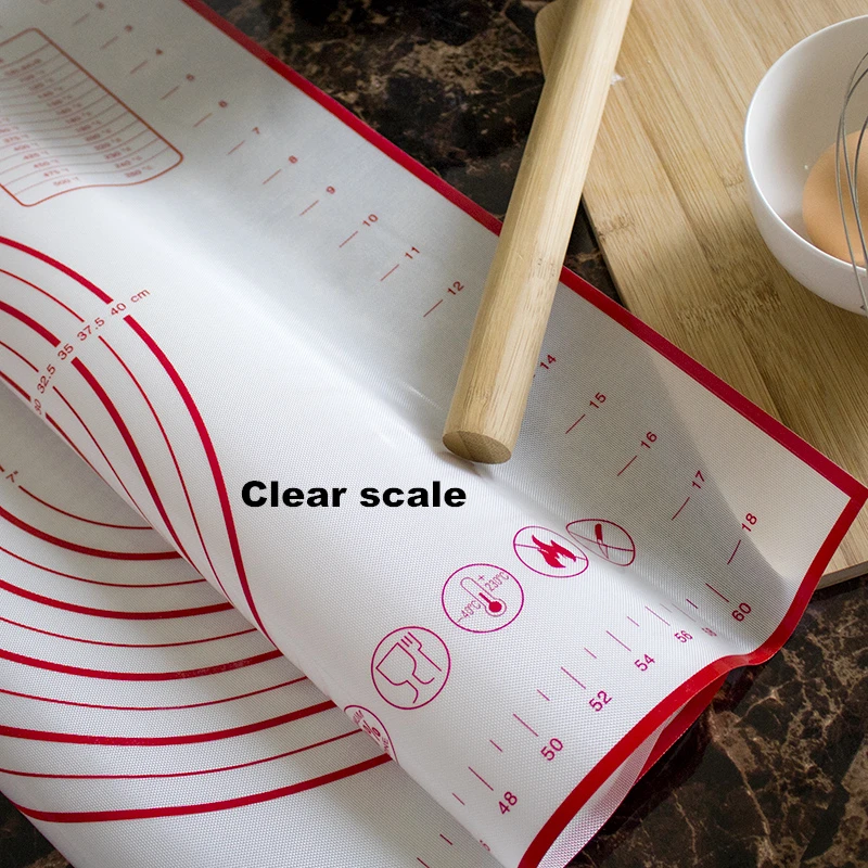 Антипригарный силиконовый коврик для выпечки раскатки муки весы тортов