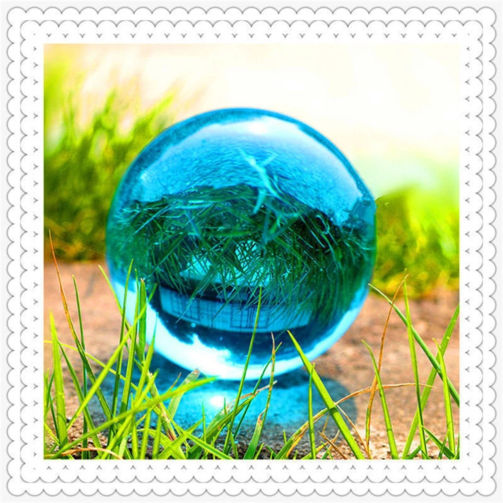 

Royal Blue 40MM Crystal Ball Transparent Glass Ball Home Ornament Decorative Photography Shooting Supplies