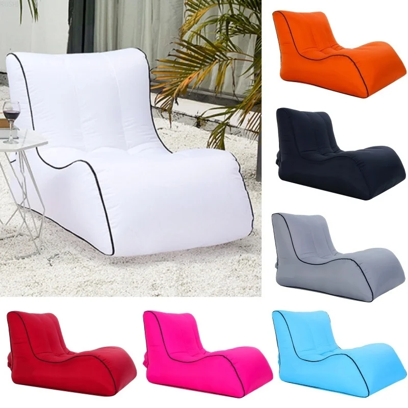 

Manufacturer Direct Sale Air Sofa Outdoor Portable Single Inflatable Bed Water-proof Camping Inflatable Lazy Sofa Sleeping Bed