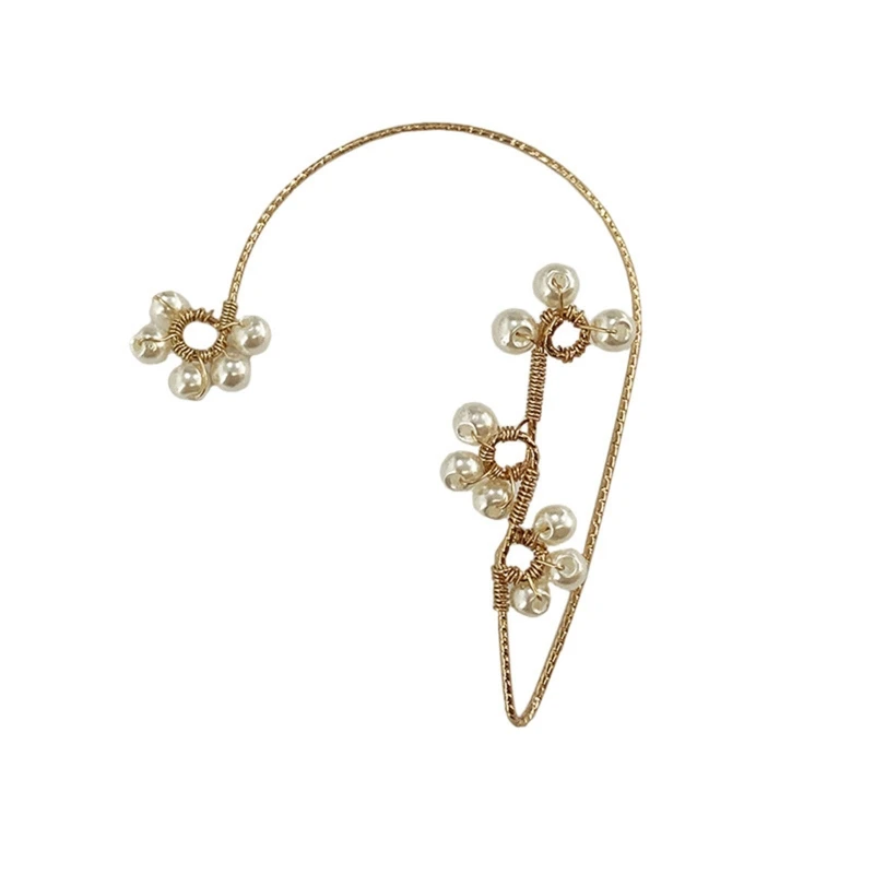 

Серьги-каффы C6UD в стиле бохо с искусственным жемчугом, украшение для ушей на гусеничном ходу, подъемник для хрящевых тканей уха, без пирсинг...