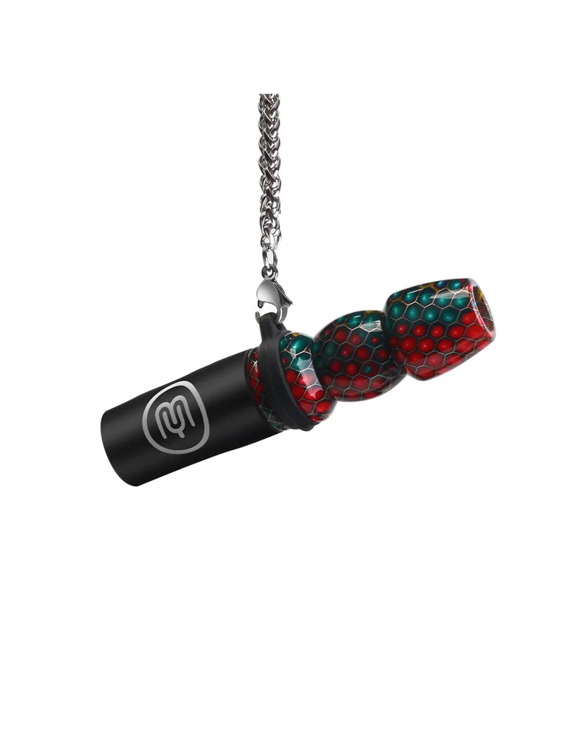 Искусственный полимерный кальян персональный санитарный мундштук с цепочкой из