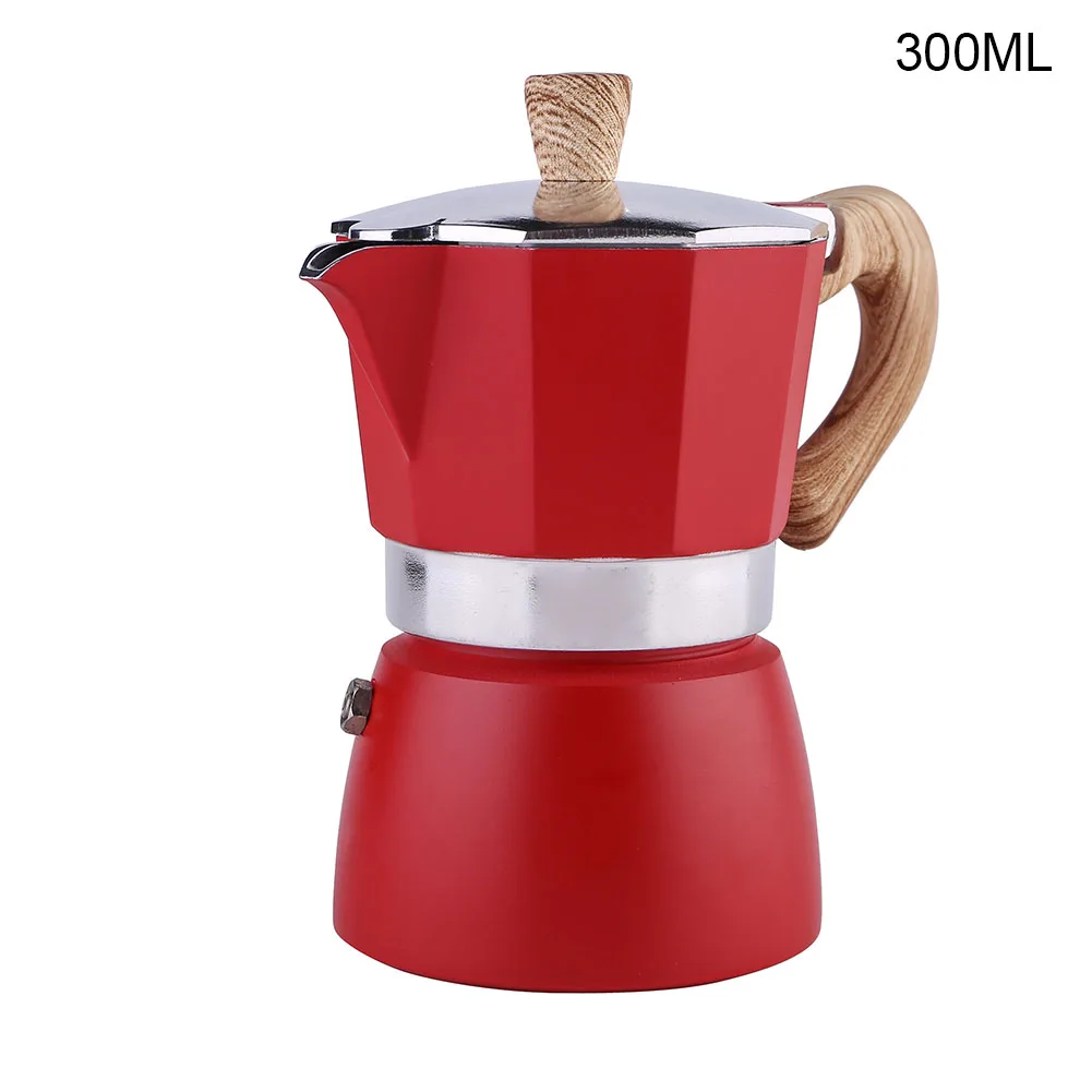 

Tea Cafe Stovetop Maker Detachable European Style Restaurant Aluminum Home Easy Clean Kitchen Travel Portable Mocha Pot