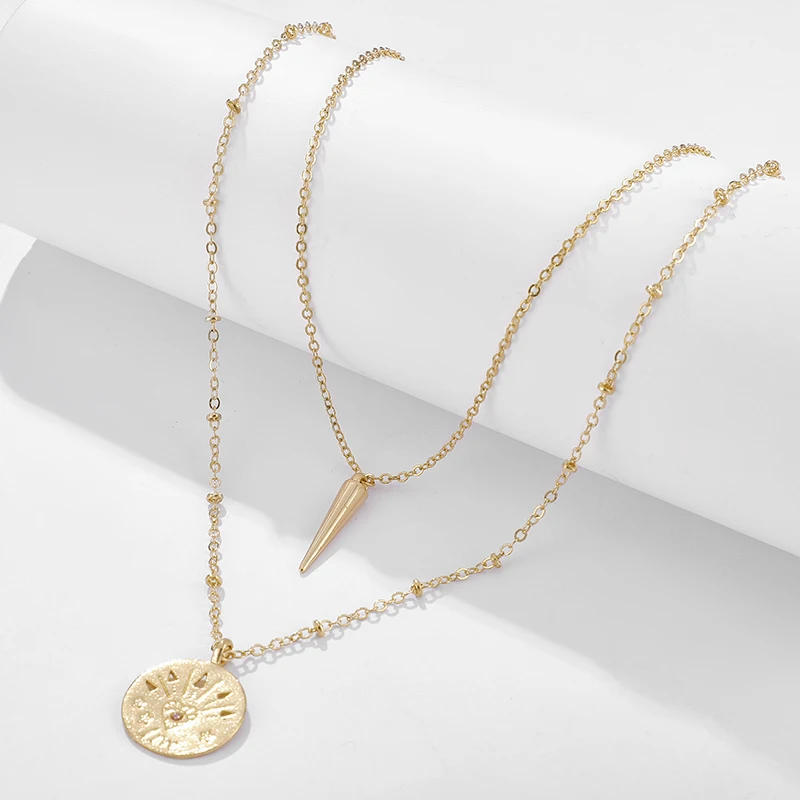 Tocona Vintage Layered Coin Necklaces for Women Gold Chain Long Statement Necklace Pendant Boho Choker Ethnic Jewelry 8941 | Украшения и