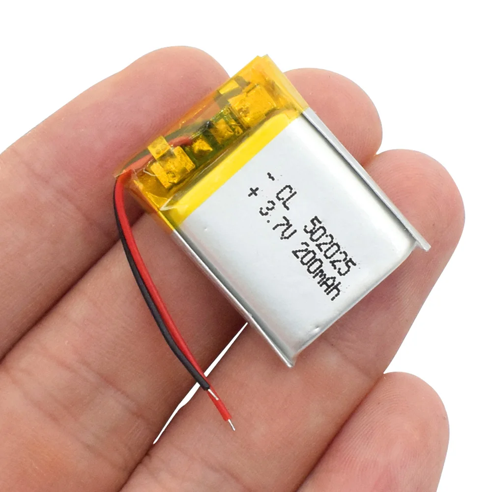 

1PCS 3.7v 200MAH Rechargeable Li-polymer 502025 Battery For PSP Smart Watch LED Lamps Bluetooth Speakers Mini Cameras
