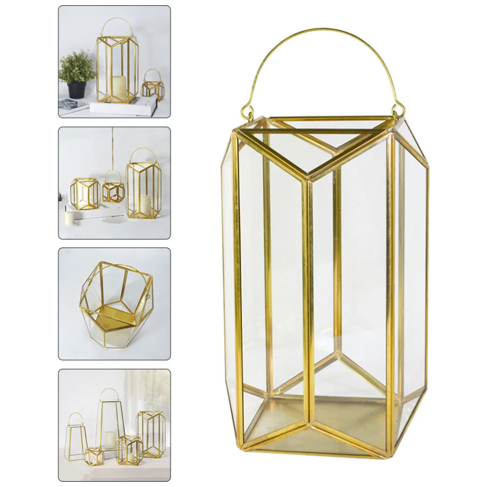 

1pc Handle Wind Lantern Candleholder Handheld Wind Lantern Decor Scene Decor