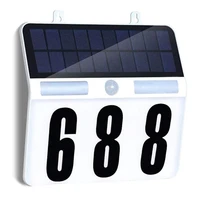 fofun 12 pack waterproof solar house number sign light with 45 led 3 modes for outdoor address numbers light emergency light