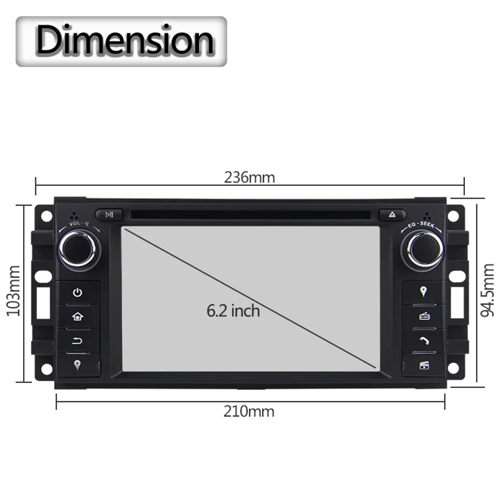 Eunavi 1 Din Android 9 0 автомобильный DVD-плеер для Jeep/wrangler/patriot/compass/journey 2G RAM 16G ROM с Wi-Fi GPS Navi